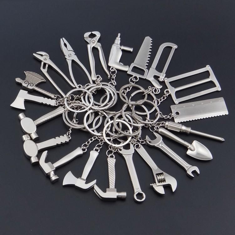 20 Models Mini Multi-Tool Keychain - Zinc Alloy Metal Key Ring with Wrench, Hammer, Saw, Axe, Pliers, Drill Bit, Opener for Women, Compact Key Chain Tools - Image 3