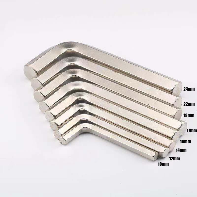 24/22/19/17/16mm Heavy Duty Hex Allen Key Wrench L Type Flat Head Metric Hexagon Wrench Large Equipment Wrench Tool - Image 1