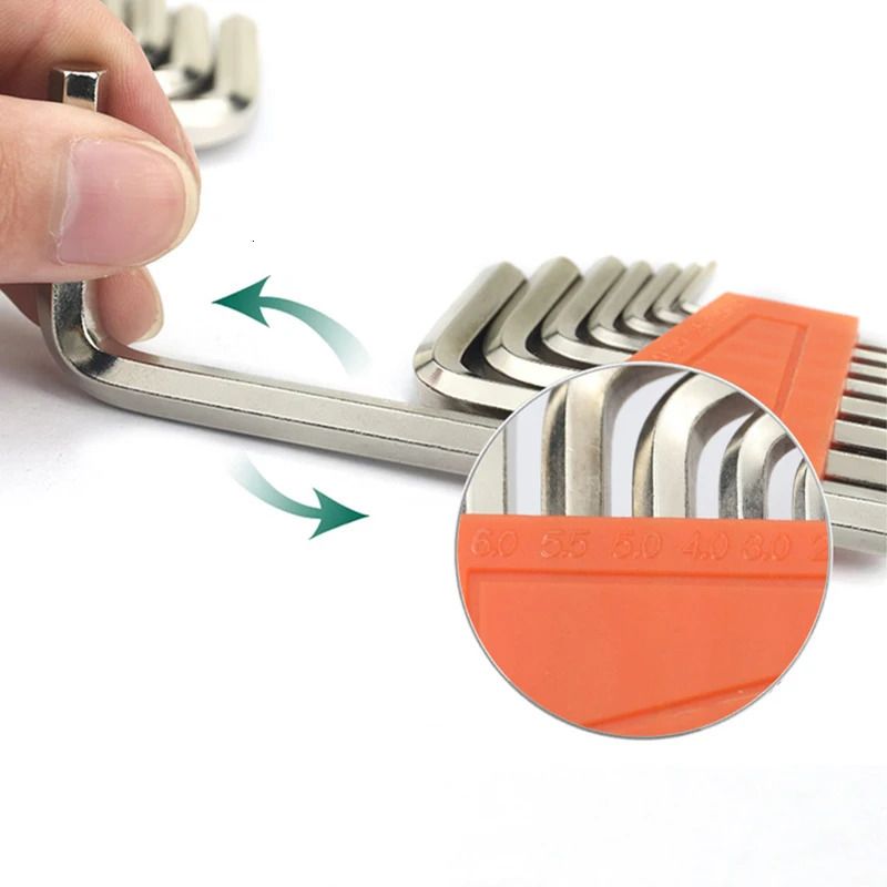 Flat Head Small Allen Key Wrench Set 15mm to 6mm L Shape Hex Short Arm Tool Portable Bicycle Allen Spanner Repair Tools 250908BJ - Image 3