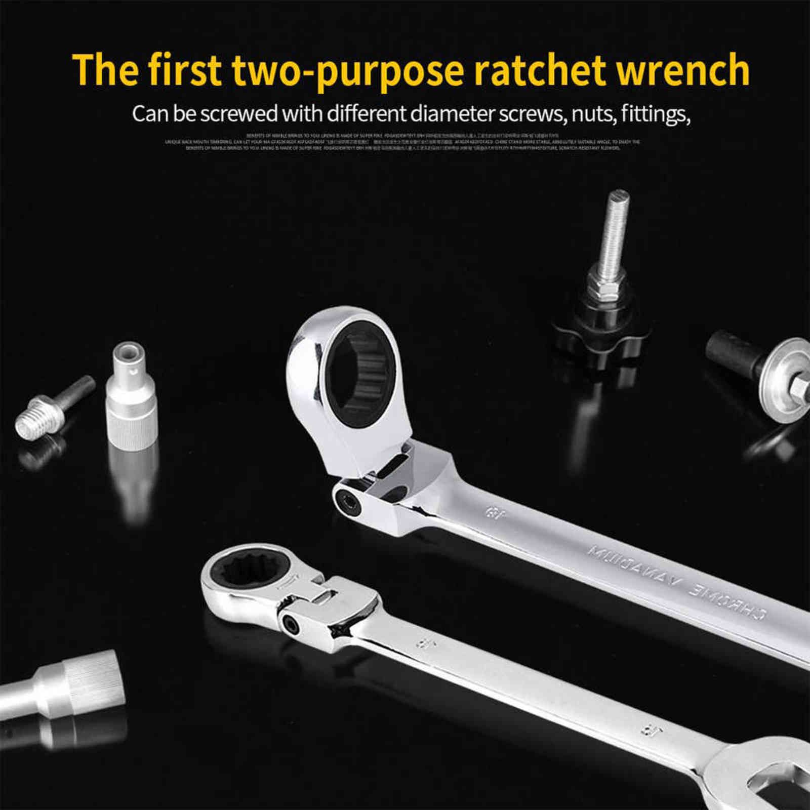 key Set Wrench,Spanner,Activity Head Ratchet Wrench Set,Car Repair Tool,Socket Set,Hand Tools, Wrenches Garage Tools. 211110 - Image 5