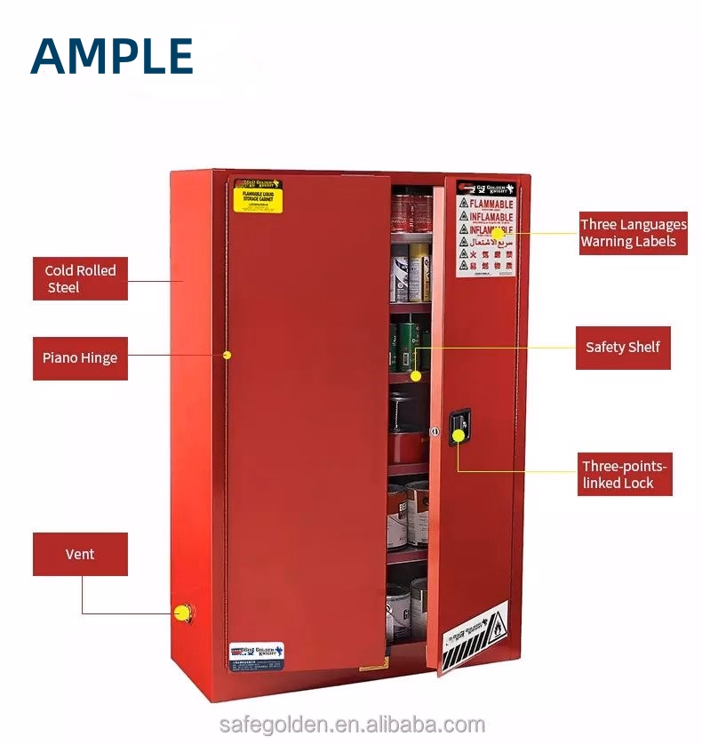 Explosion-Proof Cabinet Industrial Chemical Safety Cabinet Fire-Proof Explosion-Proof Cabinet Flammable Double-Lock Gallon Cabinet - Image 2