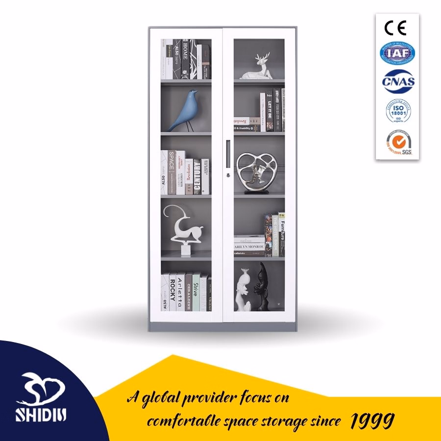 Durable Metal Tall Storage Cabinet Flat Packed Office Filing Bookcase - Image 4