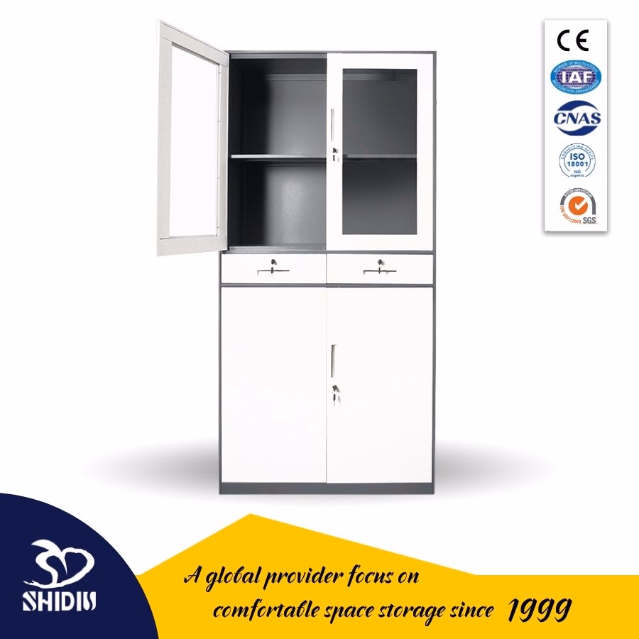 Durable Metal Tall Storage Cabinet Flat Packed Office Filing Bookcase - Image 5