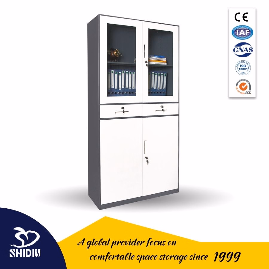 Durable Metal Tall Storage Cabinet Flat Packed Office Filing Bookcase - Image 6
