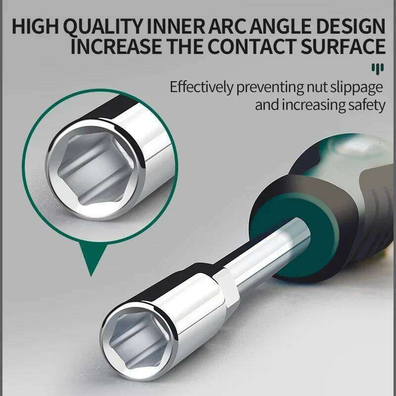 BAOLIAN Hex Hexagonal Nut Key Extend 5-14mm Metal Socket Driver Wrench Screwdriver - Image 3