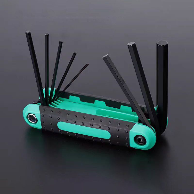 8 in 1 Folding Allen Wrench Set Metric Allen Key Set Tool Or Folding Tamper Proof Torx Key Set Portable Star Wrench Kit - Image 2