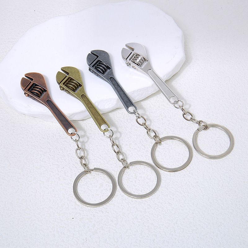 designer Movable Mini Wrench Tool Metal Zinc Alloy Car Keychain Men's Creative Small Gift key chain - Image 2