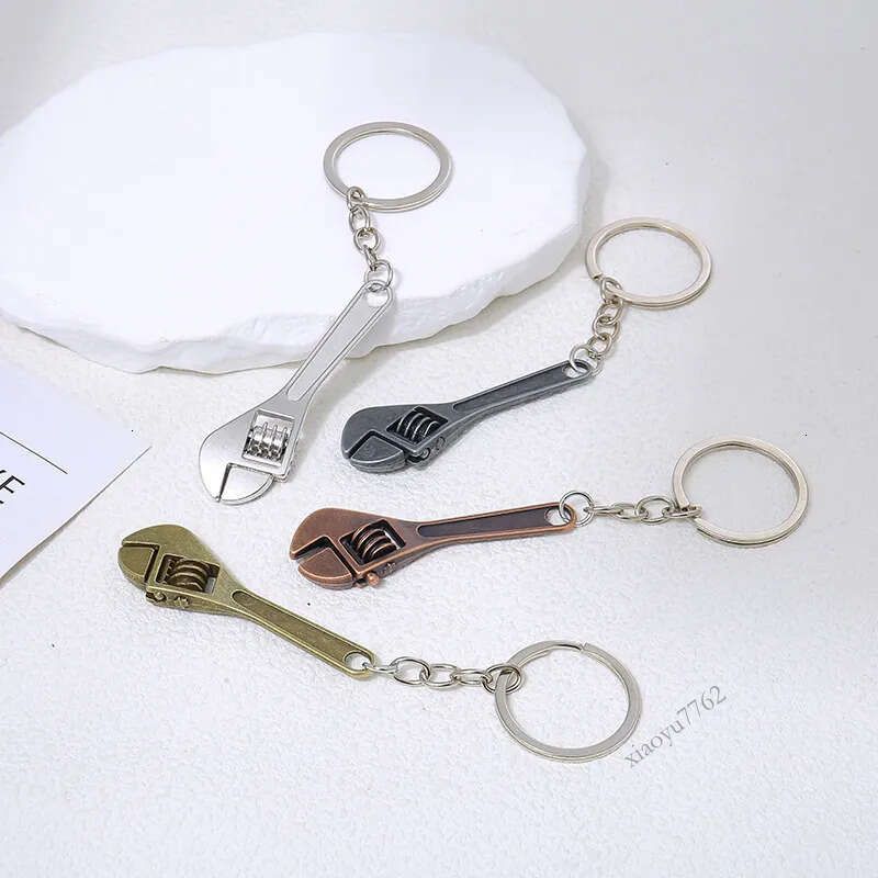 designer Movable Mini Wrench Tool Metal Zinc Alloy Car Keychain Men's Creative Small Gift key chain - Image 1