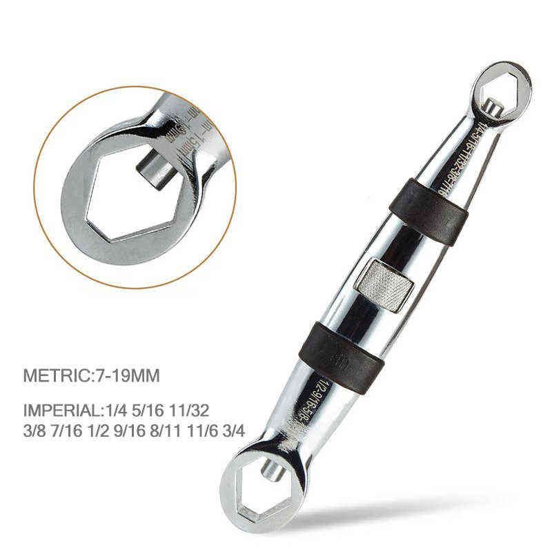 QUK Universal Wrench 23 In 1 Wrench Set Ratchets Adjustable Spanner 7-19mm CR-V Key Flexible Multitools Hand Tool For Car Repair 211110 - Image 4