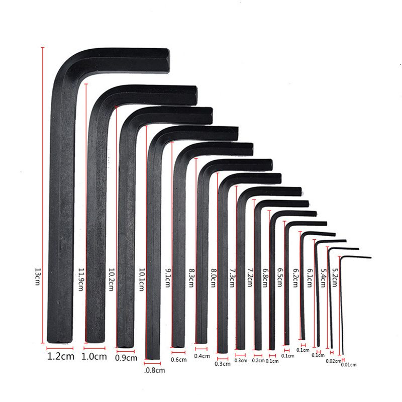 Screwdrivers Jewii 30Pcs Hex Key Allen Wrench 0.028" 3 8" Inch 0.7mm 10mm Metric Size Chromium vanadium Steel Spanner Long Arm Tool Set 230727 - Image 4
