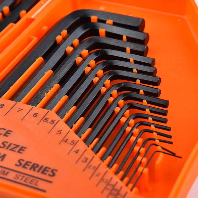 Screwdrivers Jewii 30Pcs Hex Key Allen Wrench 0.028" 3 8" Inch 0.7mm 10mm Metric Size Chromium vanadium Steel Spanner Long Arm Tool Set 230727 - Image 5
