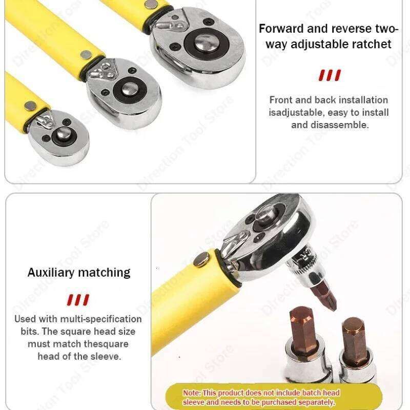 28-210N.m Torque Wrench 1/2" Precise Reversible Ratchet Torques Key Professional Bicycle Motorcycle Car Automotive Tool - Image 5
