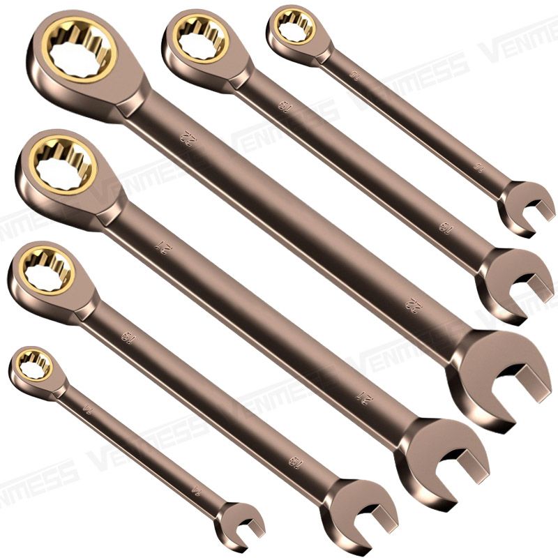 1pcs Ratchet Wrench Keys Gear Ring Tool Torque Universal Spanners for Car Repair Tools Metric - Image 1