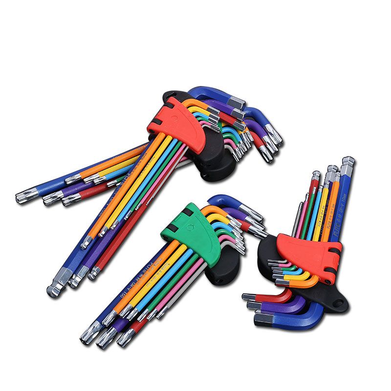 Allen Key Set L Wrench Kit For Allen Screw 9PCS Long Arm Hex Key Set 1.5mm To 10mm Hexagon Spanner Hand Tools For Bicycle Repair - Image 2
