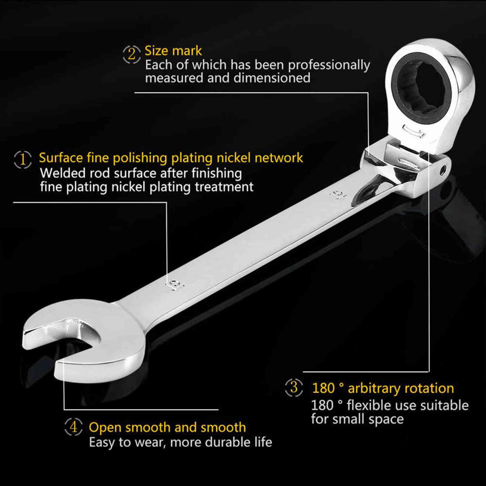 Key Ratchet wrench.spanner tool Set,Car Repair universal key Wrench,Flexible Socket wrench Kit.spanner Set. 211110 - Image 4