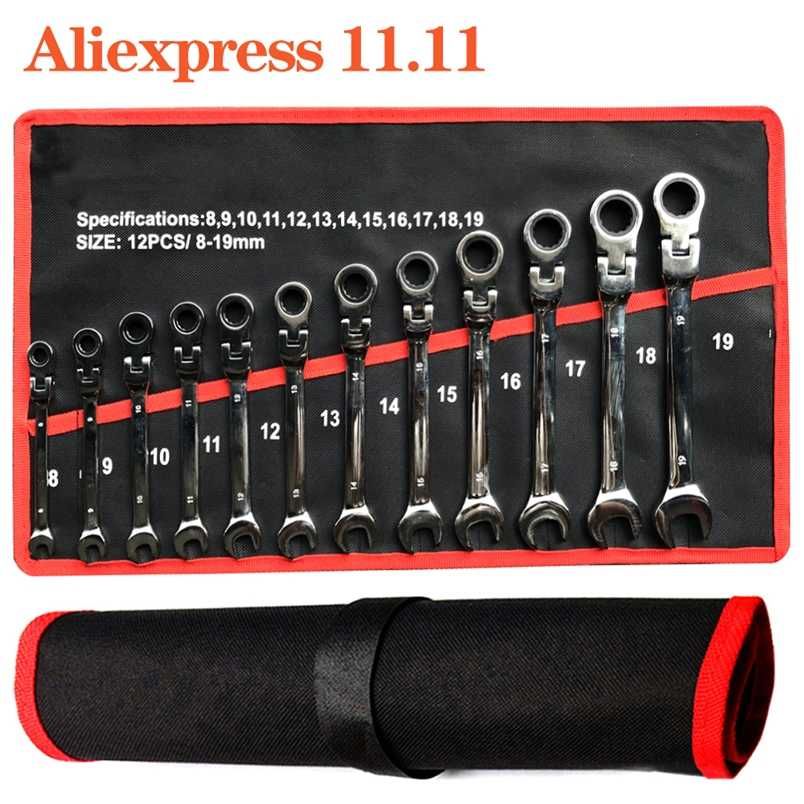 Key Ratchet wrench.spanner tool Set,Car Repair universal key Wrench,Flexible Socket wrench Kit.spanner Set. 211110 - Image 1