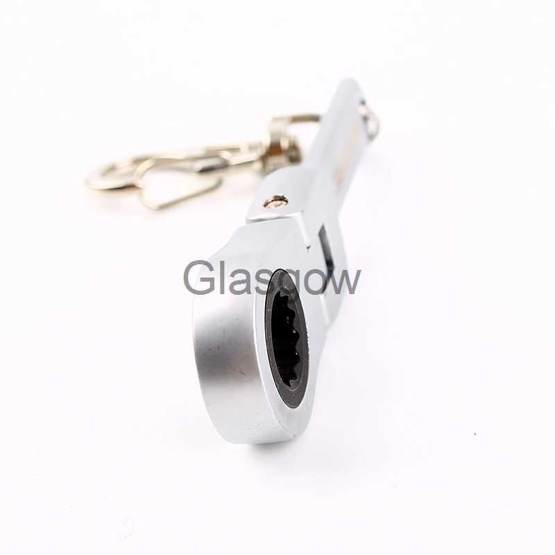 Car Key Tuningkeychains JDM Car Auto Tuning Parts 10mm Ratchet Wrench Keychain Keyring Key Ring Metal x0718 - Image 4
