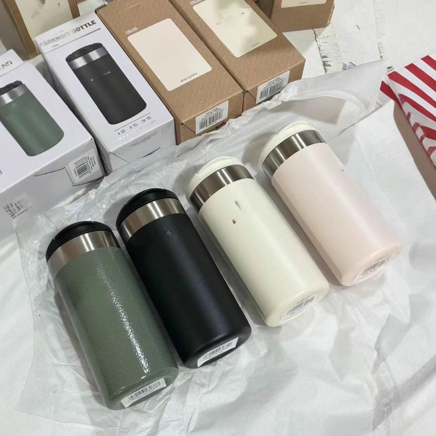 US Stock Travel Ice Cup Coffee Tumblers - 16oz Stainless Steel Vacuum Insulated Outdoor Sports Water Bottles - Portable Car Cups - Image 2
