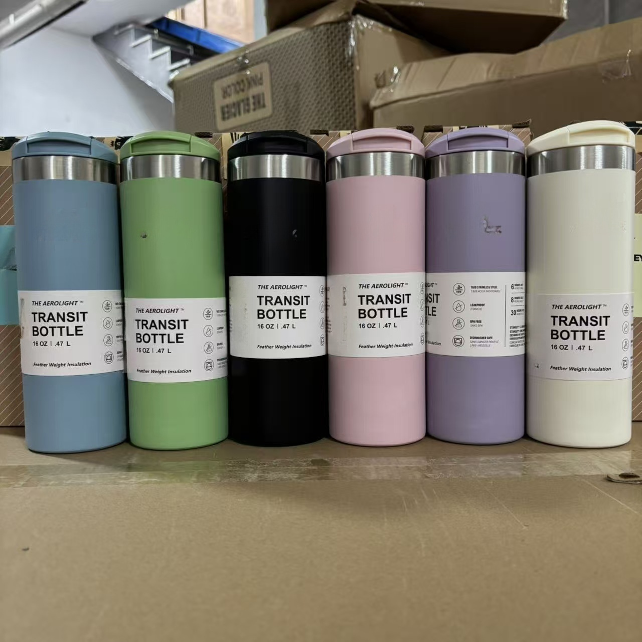 US Stock Travel Ice Cup Coffee Tumblers - 16oz Stainless Steel Vacuum Insulated Outdoor Sports Water Bottles - Portable Car Cups - Image 1
