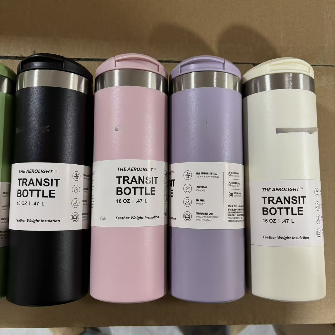 US Stock Travel Ice Cup Coffee Tumblers - 16oz Stainless Steel Vacuum Insulated Outdoor Sports Water Bottles - Portable Car Cups - Image 3