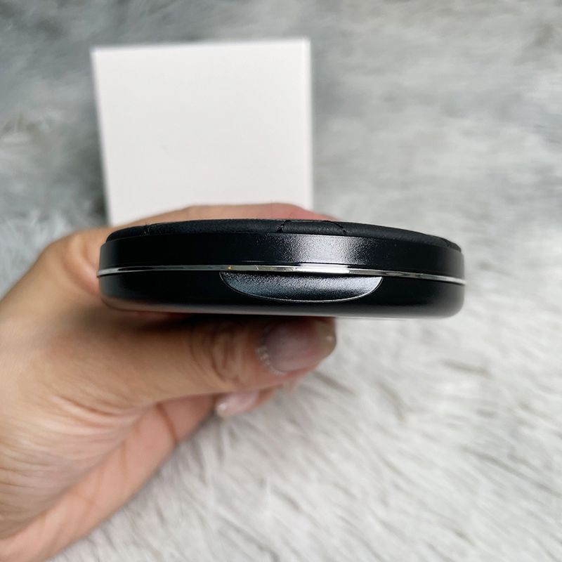 Round Folding Double Facettes Makeup Mirror - Portable Compact Square Cosmetic Mirrors with Storage Box - Image 3