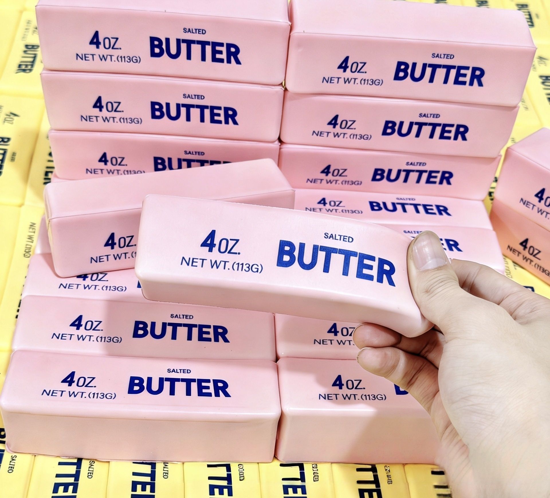 Butter Squezz Squishy Butter Stick Fun Squeezing Toy, Elastic Cheese Stick, Stress and Anxiety Relief Game Decompression Toy - Image 2