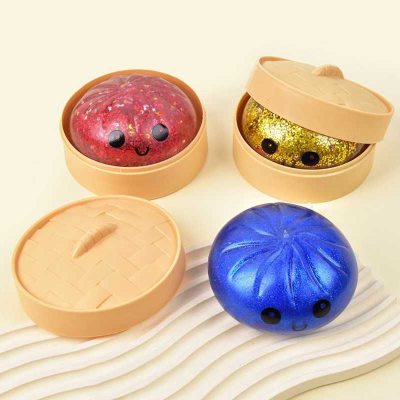 Rainbow Dumpling Squishies Soft Slow Rebound Sensory Squeeze Toy Relief Anxiety Fidget Stress Ball - Image 5