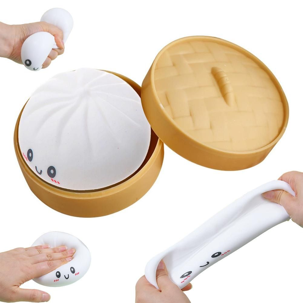 Rainbow Dumpling Squishies Soft Slow Rebound Sensory Squeeze Toy Relief Anxiety Fidget Stress Ball - Image 2