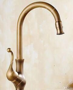 New Designed Deck Mounted Antique Brass Kitchen Faucet - Image 2