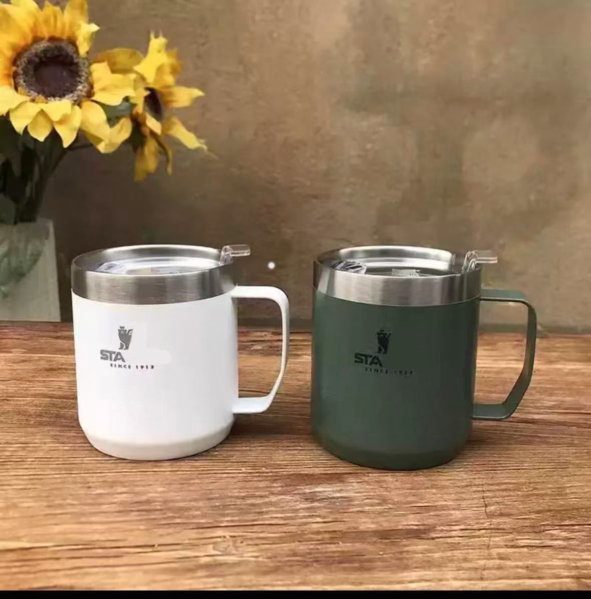 Elegant Designer 304 Stainless Steel Travel Mug for Work & Outdoors - Includes Built-in Bottle Opener - Image 1