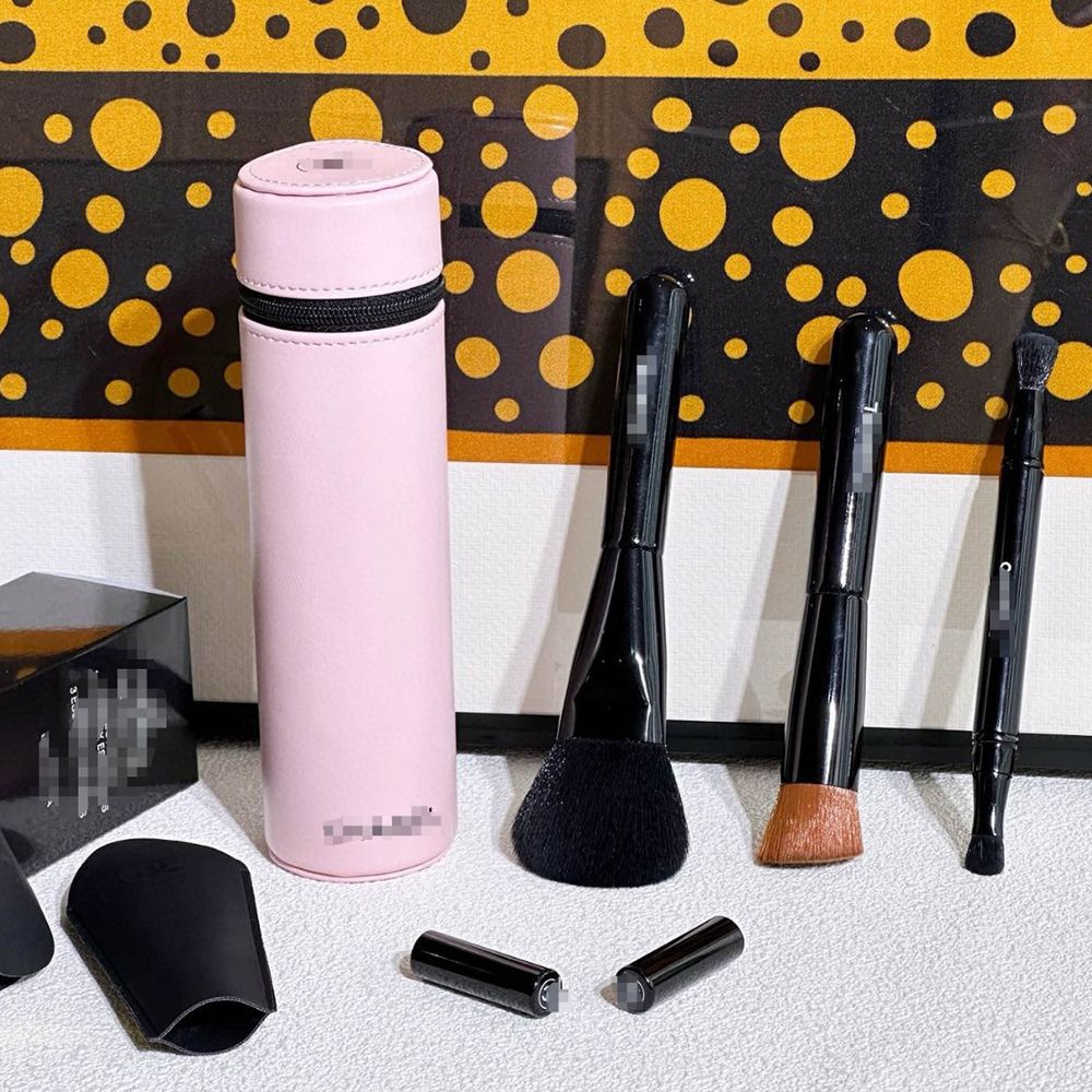 Designer Makeup Brush with Storage Tube Embossed Folding Mirror Makeup Brush Makeup Tool Box for Girl Valentine's Day Birthday Gift - Image 3