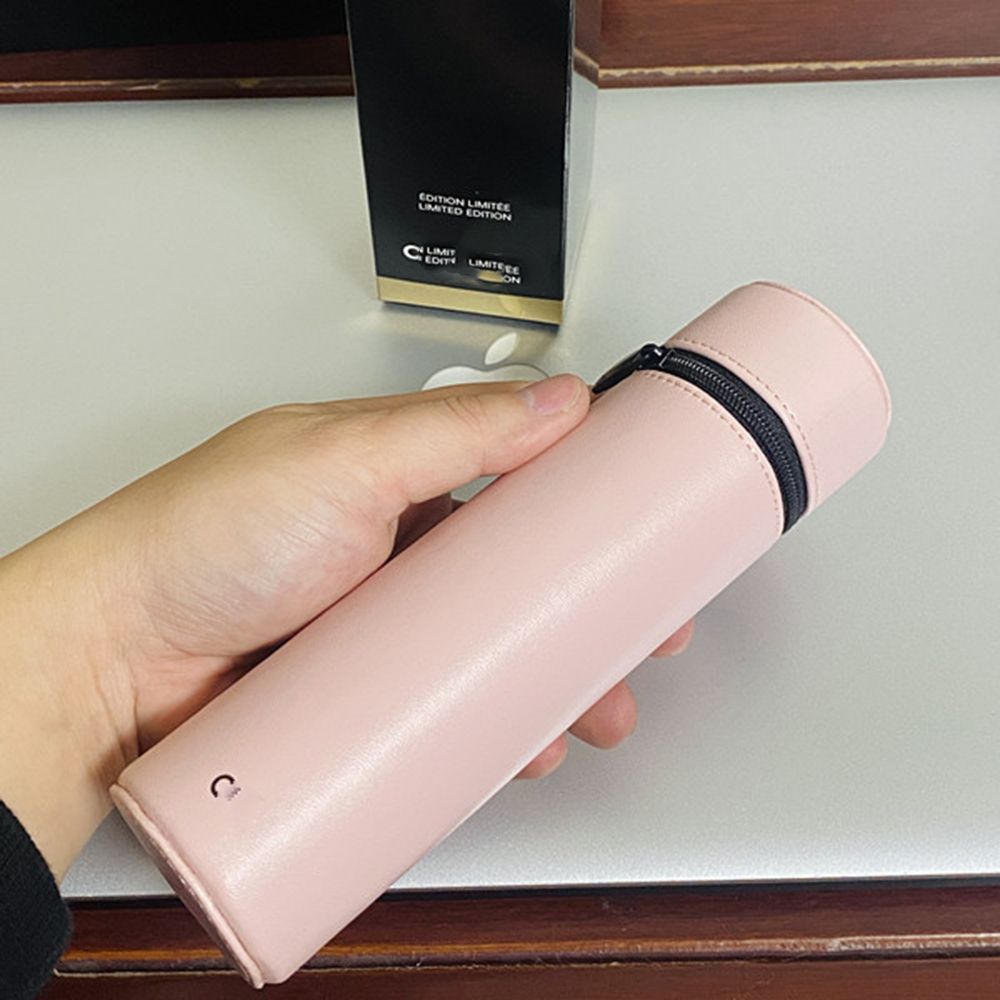 Designer Makeup Brush with Storage Tube Embossed Folding Mirror Makeup Brush Makeup Tool Box for Girl Valentine's Day Birthday Gift - Image 2