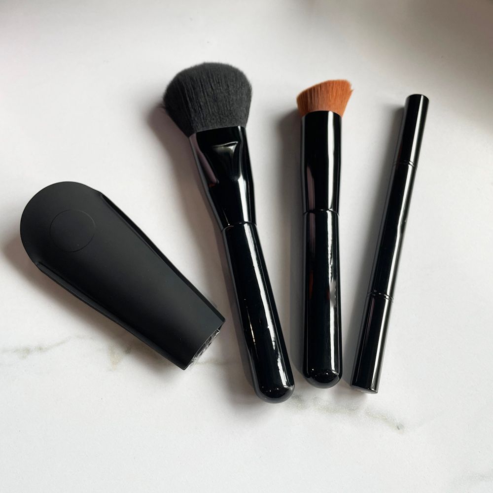 Designer Makeup Brush with Storage Tube Embossed Folding Mirror Makeup Brush Makeup Tool Box for Girl Valentine's Day Birthday Gift - Image 4