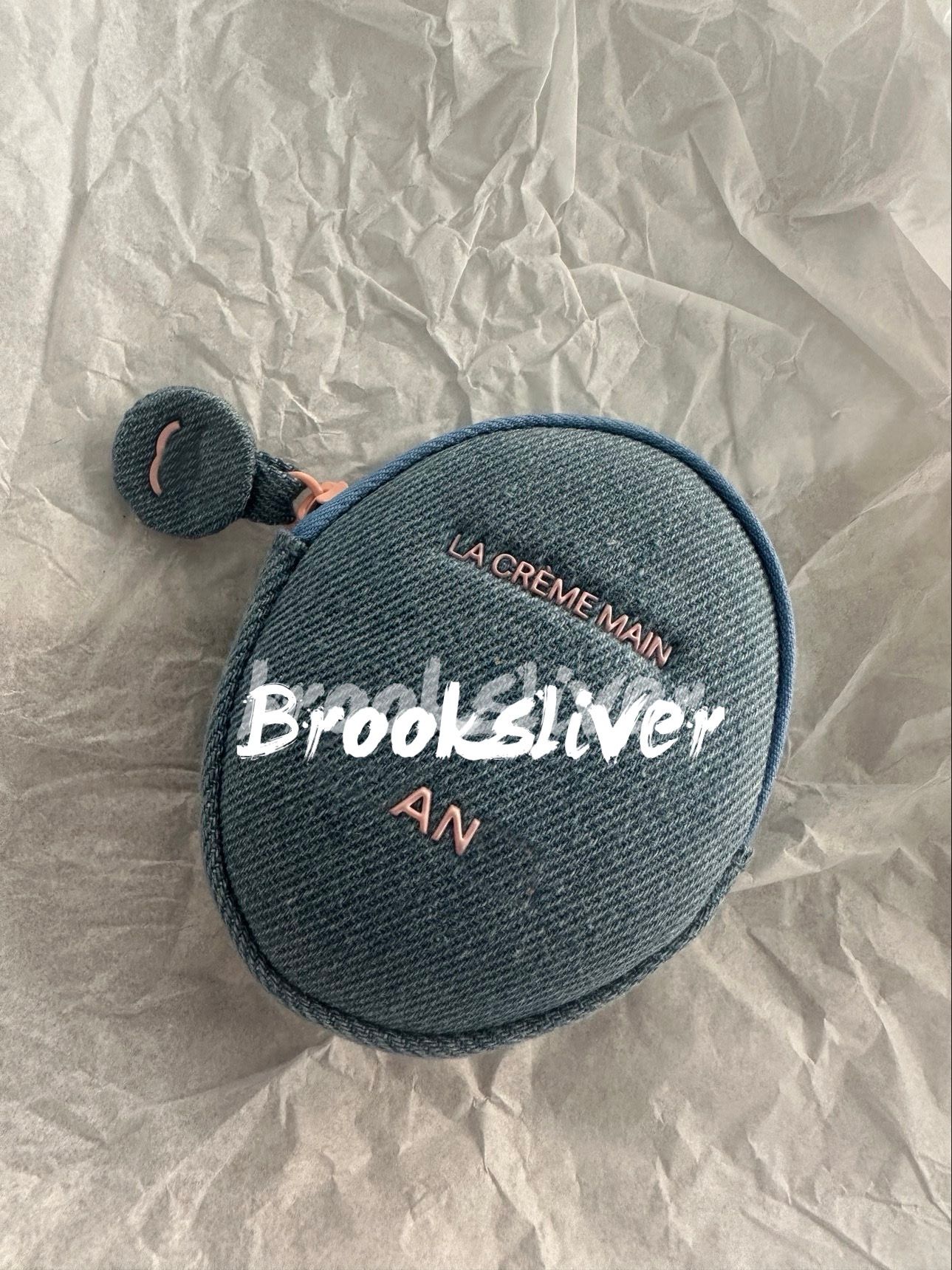 Storage Bag Denim - Headphone Organizer Case with Lipstick Holder - Travel Makeup and Electronics Storage Bag-in-Bag - Image 1