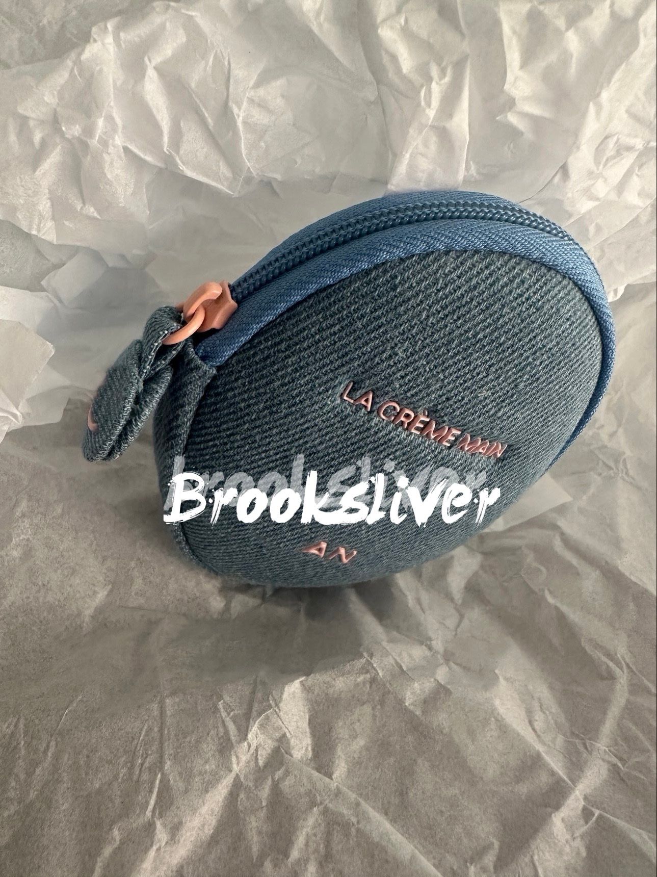 Storage Bag Denim - Headphone Organizer Case with Lipstick Holder - Travel Makeup and Electronics Storage Bag-in-Bag - Image 2