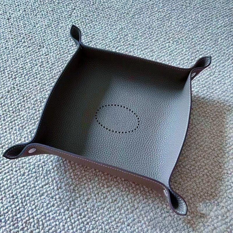 Designer storage box luxury brand storage box square tray leather storage tray entrance key sundry box desktop candy box - Image 3