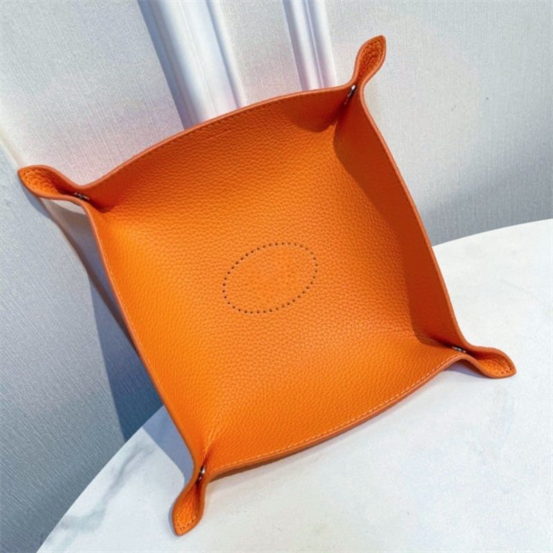 Designer storage box luxury brand storage box square tray leather storage tray entrance key sundry box desktop candy box - Image 1