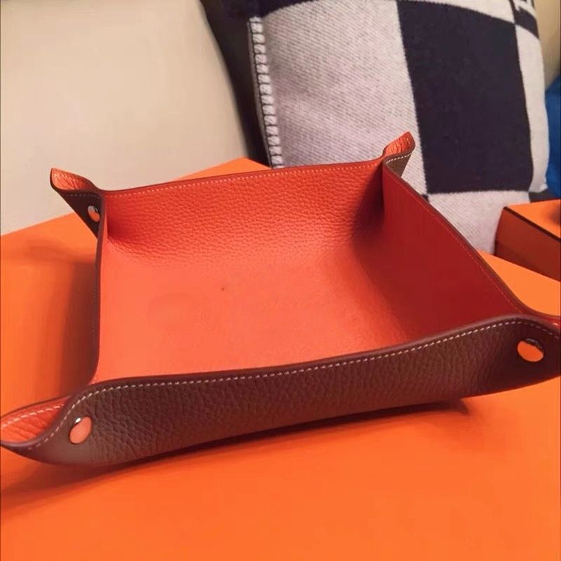 Designer storage box luxury brand storage box square tray leather storage tray entrance key sundry box desktop candy box - Image 4