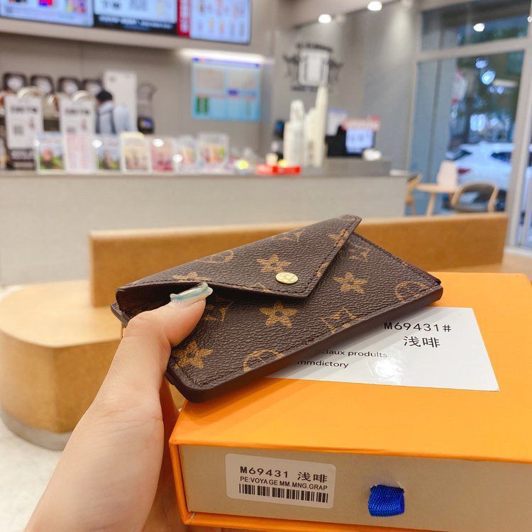 M69431 Card Holder Wallet - Women's Mini Zippy Organizer Coin Purse with Key Pouch and Belt Charm - Image 4