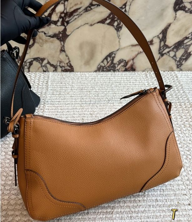 Aimee underarm bag designer women hobo shoulder bag Soft Leather Print Nylon Lining Clutch Bag Key Ring Tote Bag Purse luxury large capacity daily commuting bag - Image 3
