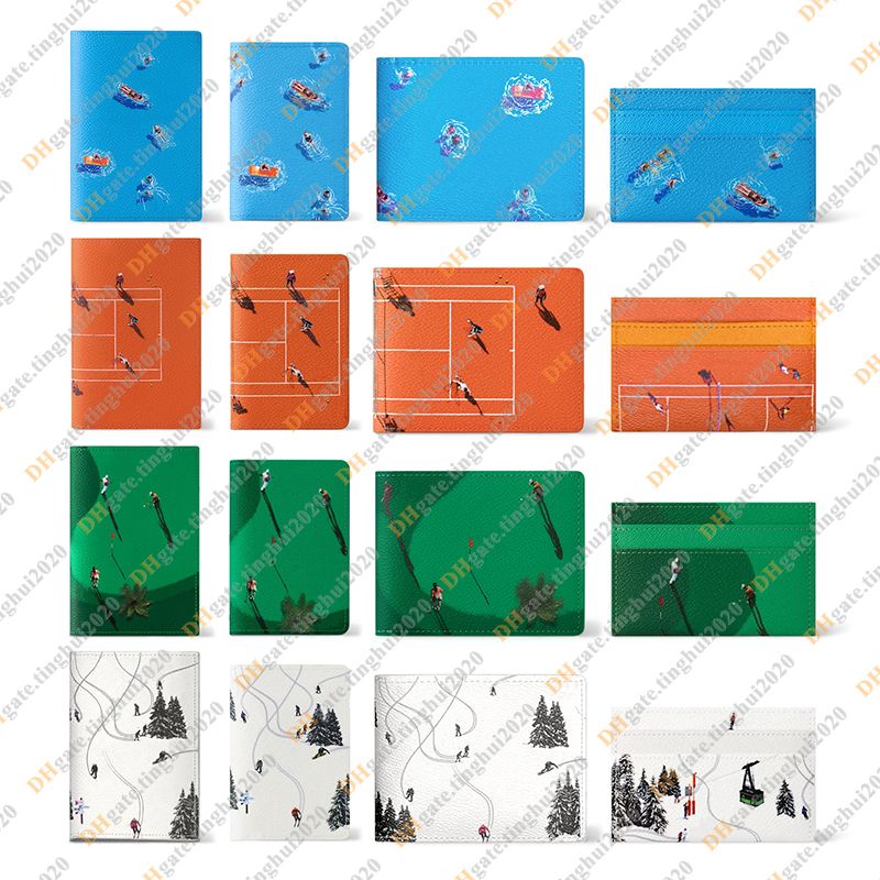 Unisex Fashion Casual Designer Luxury Slender Wallet Coin Purse Key Pouch Passport Cover Card Holder TOP Mirror Quality M14880 M14881 M14862 M14878 M14879 M14875 - Image 1