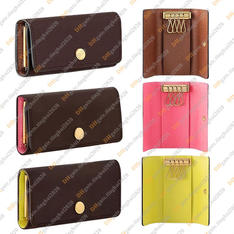 Unisex Fashion Casual Designer Luxury 4 Key Holder Keychain Keyring Key Pouch Coin Purse Credit Card Holder TOP Mirror Quality M69517 M25906 M25708 Pouch Purse - Image 1