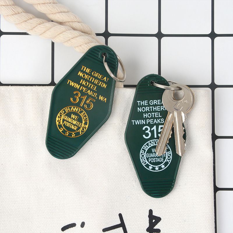 Twin Peaks Keychain Keytag Key Chain Keyring The Great Northern Hotel Jewelry Gifts for Twin Peaks Fans - Image 4