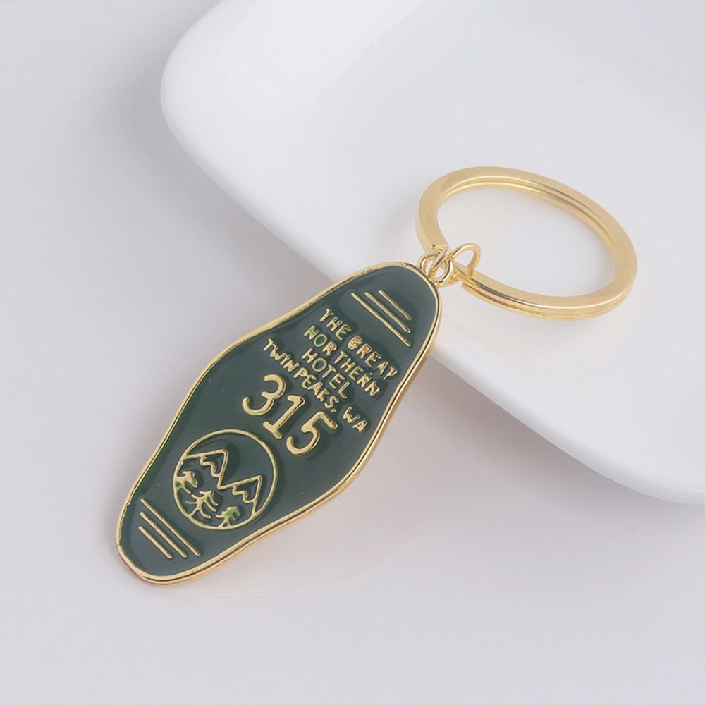 Twin Peaks Metal Keychain - Green Enamel The Great Northern Hotel Room 315, Zinc Alloy Key Ring, Unisex Fashion Accessory for Men, Women - Image 4