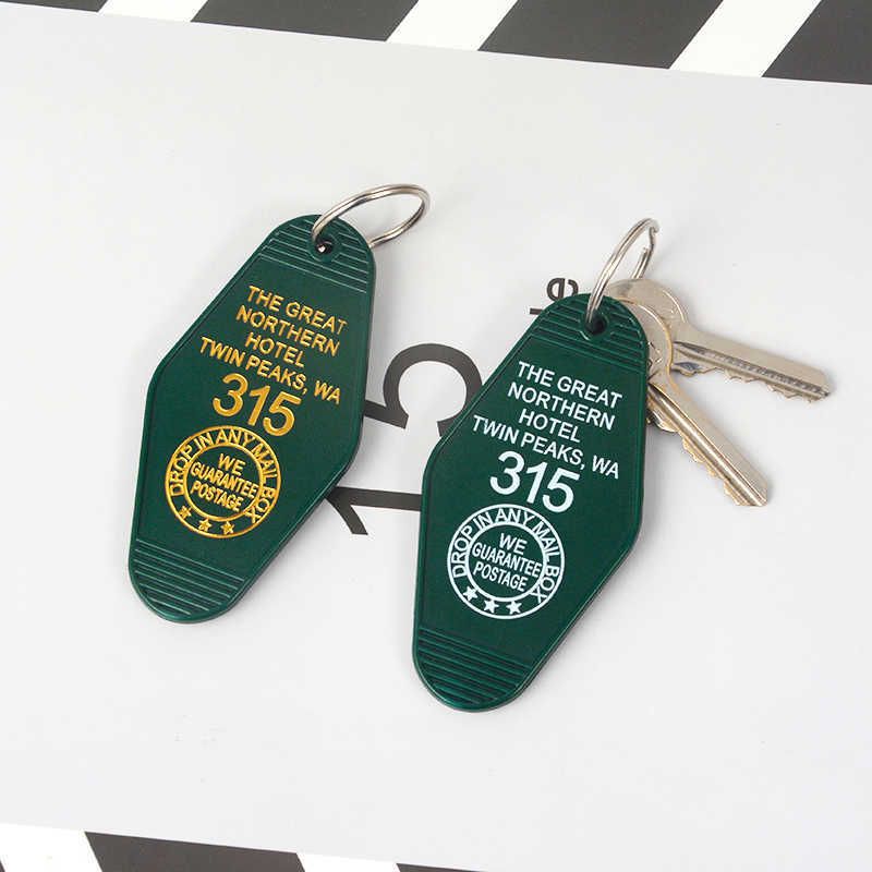 Twin Peaks Key chains The Great Northern Hotel Room # 315 Key Tag Keychain Acrylic Keyring for Women Men Fashion Jewelry G1019 - Image 1