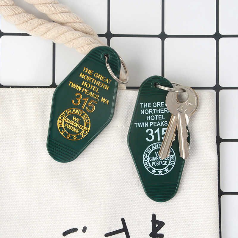 Twin Peaks Key chains The Great Northern Hotel Room # 315 Key Tag Keychain Acrylic Keyring for Women Men Fashion Jewelry G1019 - Image 5