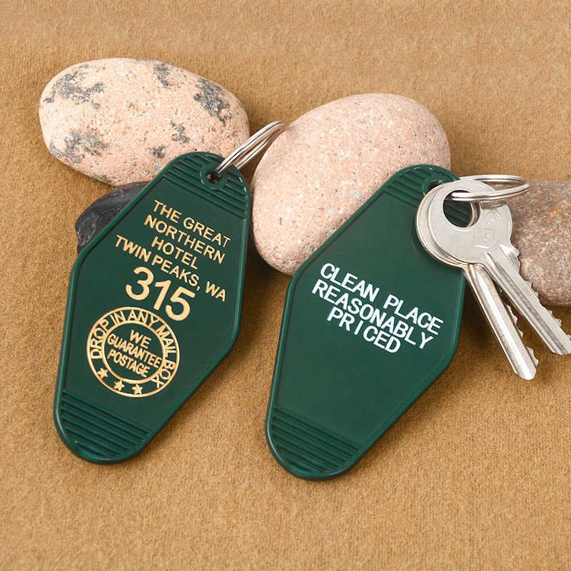 Twin Peaks Key chains The Great Northern Hotel Room # 315 Key Tag Keychain Acrylic Keyring for Women Men Fashion Jewelry G1019 - Image 4