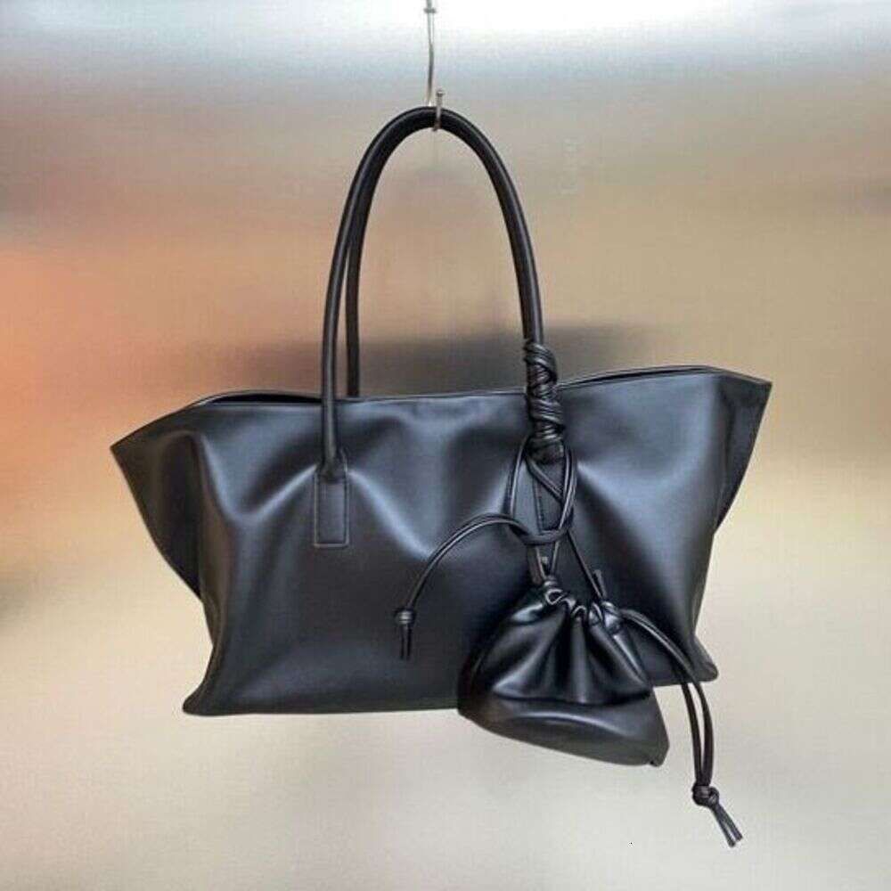toteBag Shoulder Bag New Trendy Fashion Versatile Cowhide Twin Minimalist Design Tote Handbag Shoulder Underarm Bag - Image 1