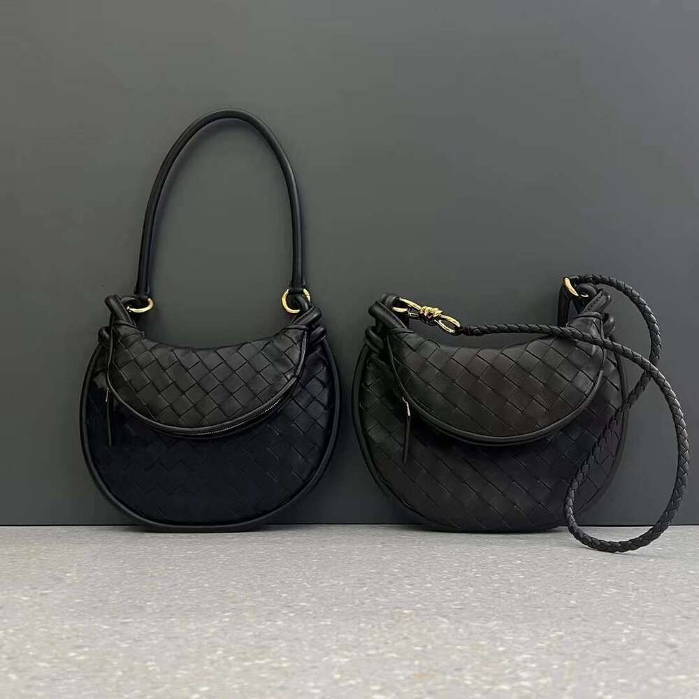Mm Women's Bags Inner And Outer Sheepskin Woven Dumpling Twin Bags, Light Luxury, High-End Feeling, One Shoulder Hand-Held Underarm Bag, Genuine Leather Women's Bag - Image 1