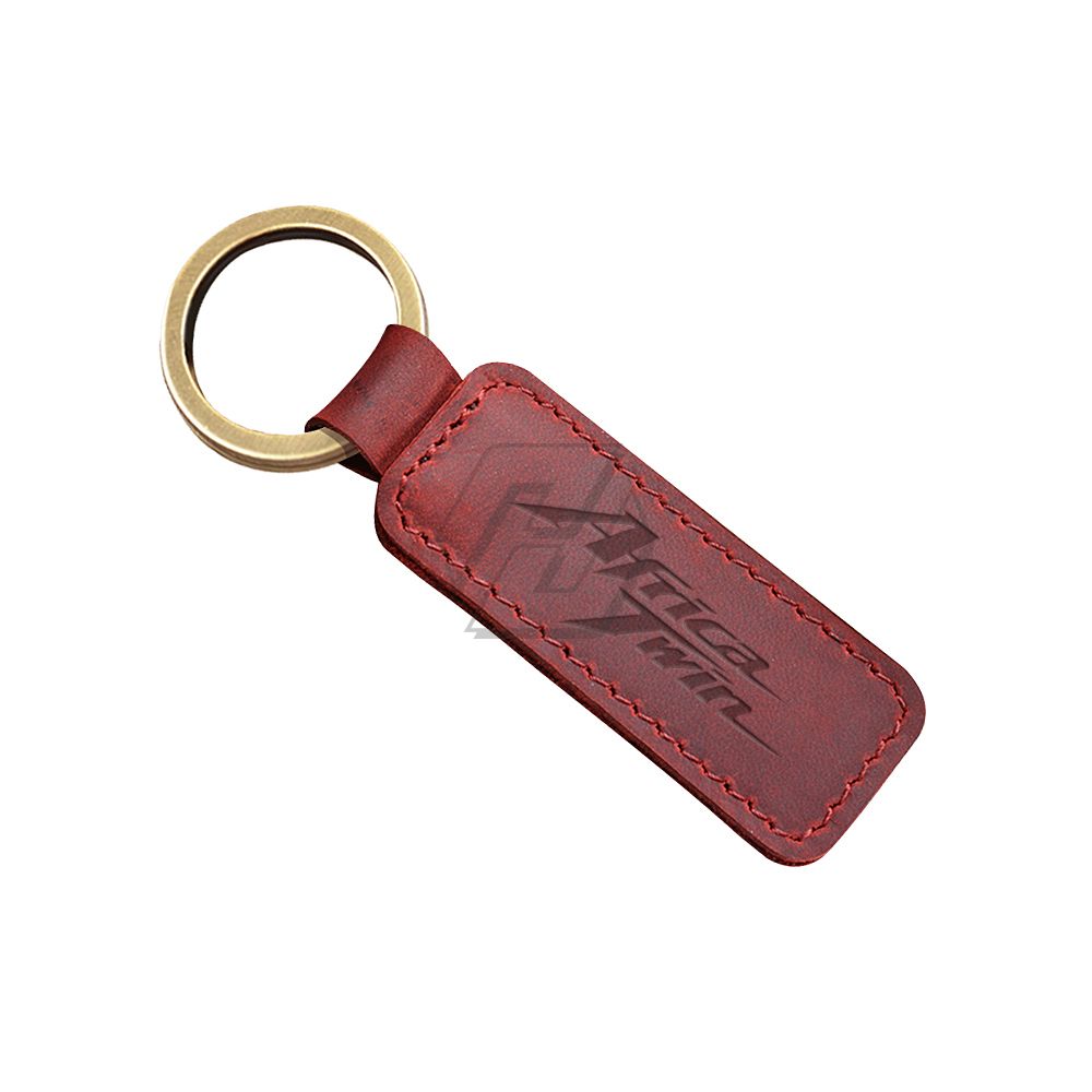Motorcycle Keychain Cowhide Retro Key Ring Case for Honda Africa Twin Key - Image 1